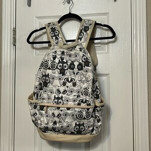 Owl canvas backpack